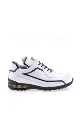 Mauri 8476 Multi Material Sneaker - White/Black