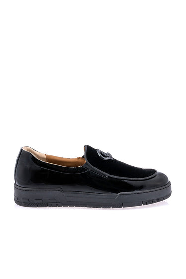Mauri 8600/8 Patent & Velvet Sneaker - Special Order - Black