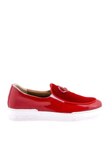 Mauri 8600/8 Patent & Velvet Sneaker - Special Order - Red