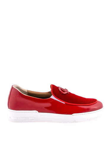 Mauri 8600/8 Patent & Velvet Sneaker - Special Order - Red