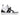 Mauri Blackjack in Black / White Mens Exotic Crocodile / Patent / Nappa Leather High-Top Sneakers in Black White