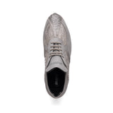 Mauri Bolt in Light Grey Mens Exotic Ostrich Leg / Nappa Leather Casual Sneakers