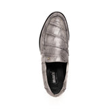 Mauri Chapel in Light Grey Mens Exotic Alligator Slip-on Loafers