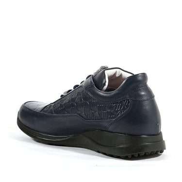 Mauri King in Wonder Blue Mens Nappa Embossed / Croco Sneakers