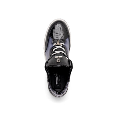 Mauri Ghost in Black / White Mens Exotic Crocodile / Time / Nappa Leather Casual Sneakers