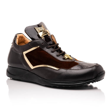 Mauri Goldie in Sport Rust Mens Exotic Crocodile / Velvet / Nappa / Patent Leather Sneakers