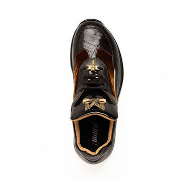 Mauri Goldie in Sport Rust Mens Exotic Crocodile / Velvet / Nappa / Patent Leather Sneakers