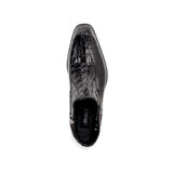Mauri Havok in Black Mens Exotic Ostrich Leg / Hornback Split-Toe Dress Boots