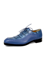Mauri 1080/3 Metropolitan Alligator Split-Toe Oxford (MA5695) - Caribbean Blue