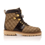 Mauri O.G in Sport Rust / Beige Mens Exotic Crocodile / Ostrich / Fabric / Calf-Skin Leather Boots in Sport Rust Beige