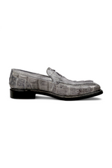 Mauri Orefici 4770/1 Crocodile / Nappa Slip-On Loafer (MA5665) - Light Grey