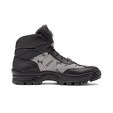 Mauri Pyro in Black / Grey Mens Exotic Crocodile / Fabric / Nappa Leather Boots in Black Grey