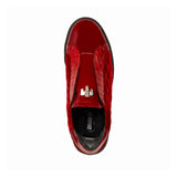 Mauri Regata in Red Mens Exotic Crocodile / Quilted Velvet / Patent Leather Slip-On Sneakers