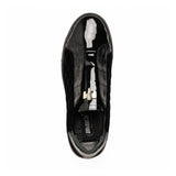 Mauri Regata in Black Mens Exotic Crocodile / Quilted Velvet / Patent Leather Slip-On Sneakers
