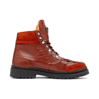 Mauri Renegade in Gold Mens Exotic Crocodile / Nubuck / Nappa Leather Boots in Gold