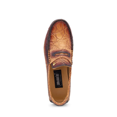 Mauri Sprinter in Dune / Dirty Gold Mens Exotic Alligator Driver Moccasins Loafers