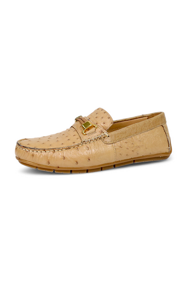 Mauri Sprinter 3517/5 Ostrich Horsebit Slip-On Driver (MA5662) - Dune