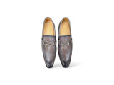 Carrucci Shoes Burnished Signature Buckle Loafer
