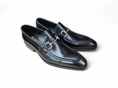 Carrucci Shoes Burnished Signature Buckle Loafer