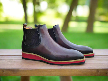 Men's Patina Chelsea Boot in Chestnut Red