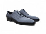 Carrucci Shoes Milano Lizard Embossed Oxford Dress Shoes in Black