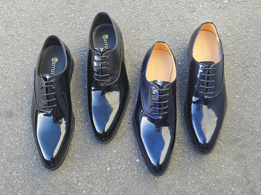 Carrucci Shoes Mixed Media Patent Leather Oxford