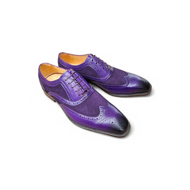 Carrucci Shoes Mixed Media Burnished Wingtip Oxford