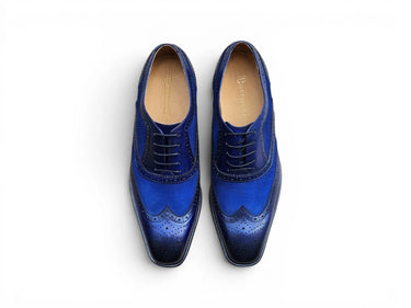 Carrucci Shoes Mixed Media Burnished Wingtip Oxford
