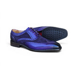 Carrucci Shoes Mixed Media Burnished Wingtip Oxford