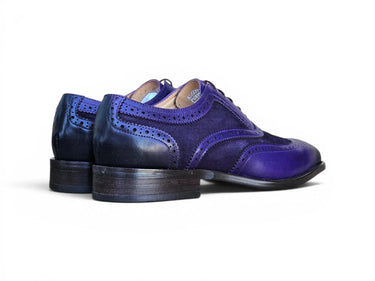 Carrucci Shoes Mixed Media Burnished Wingtip Oxford