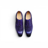 Carrucci Shoes Mixed Media Burnished Wingtip Oxford