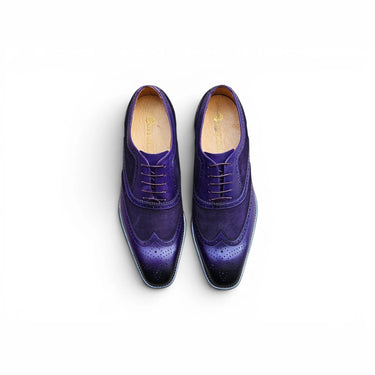 Carrucci Shoes Mixed Media Burnished Wingtip Oxford