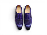 Carrucci Shoes Mixed Media Burnished Wingtip Oxford