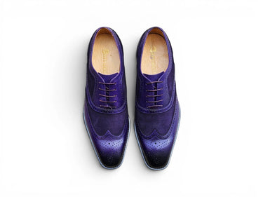Carrucci Shoes Mixed Media Burnished Wingtip Oxford