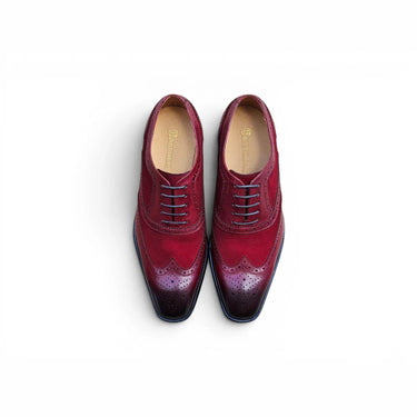 Carrucci Shoes Mixed Media Burnished Wingtip Oxford
