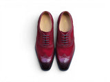 Carrucci Shoes Mixed Media Burnished Wingtip Oxford