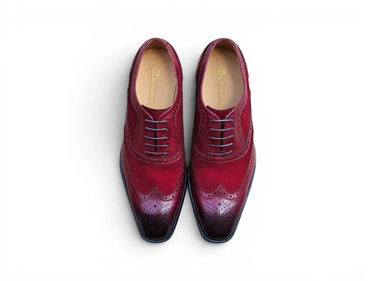 Carrucci Shoes Mixed Media Burnished Wingtip Oxford