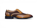 Carrucci Shoes Mixed Media Burnished Wingtip Oxford