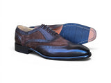 Carrucci Shoes Mixed Media Burnished Wingtip Oxford
