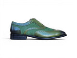 Carrucci Shoes Mixed Media Burnished Wingtip Oxford