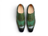 Carrucci Shoes Mixed Media Burnished Wingtip Oxford