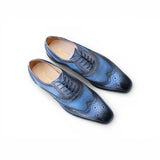 Carrucci Shoes Mixed Media Burnished Wingtip Oxford