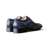 Carrucci Shoes Mixed Media Burnished Wingtip Oxford