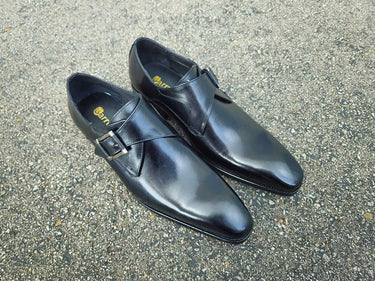 Carrucci Shoes Monk Strap Buckle Leather Dress Shoes