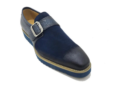 Carrucci Shoes Multi Media Buckle Monkstrap Shoe
