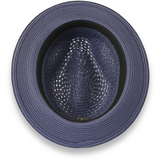 Ferrecci Castor in Navy Crushable Straw Fedora