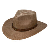Stetson Jensen Wide Brim Outdoor Straw Hat in Brown Ivory