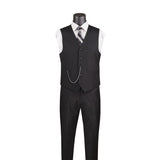 Vinci Regular Fit Vest in Black - OV-900