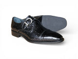 Ostrich Embossed Cap Toe Single Monk Strap — view 15