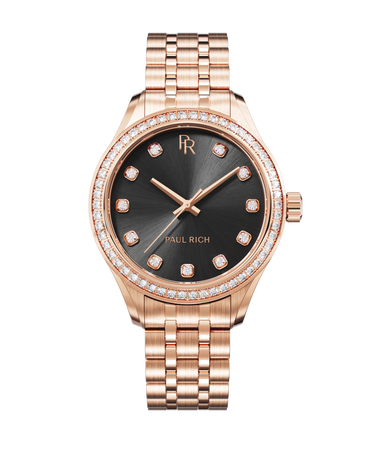 Paul Rich US Crystelle Rose Gold Black Watch